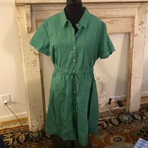 Allegra K green XL shirt dress
